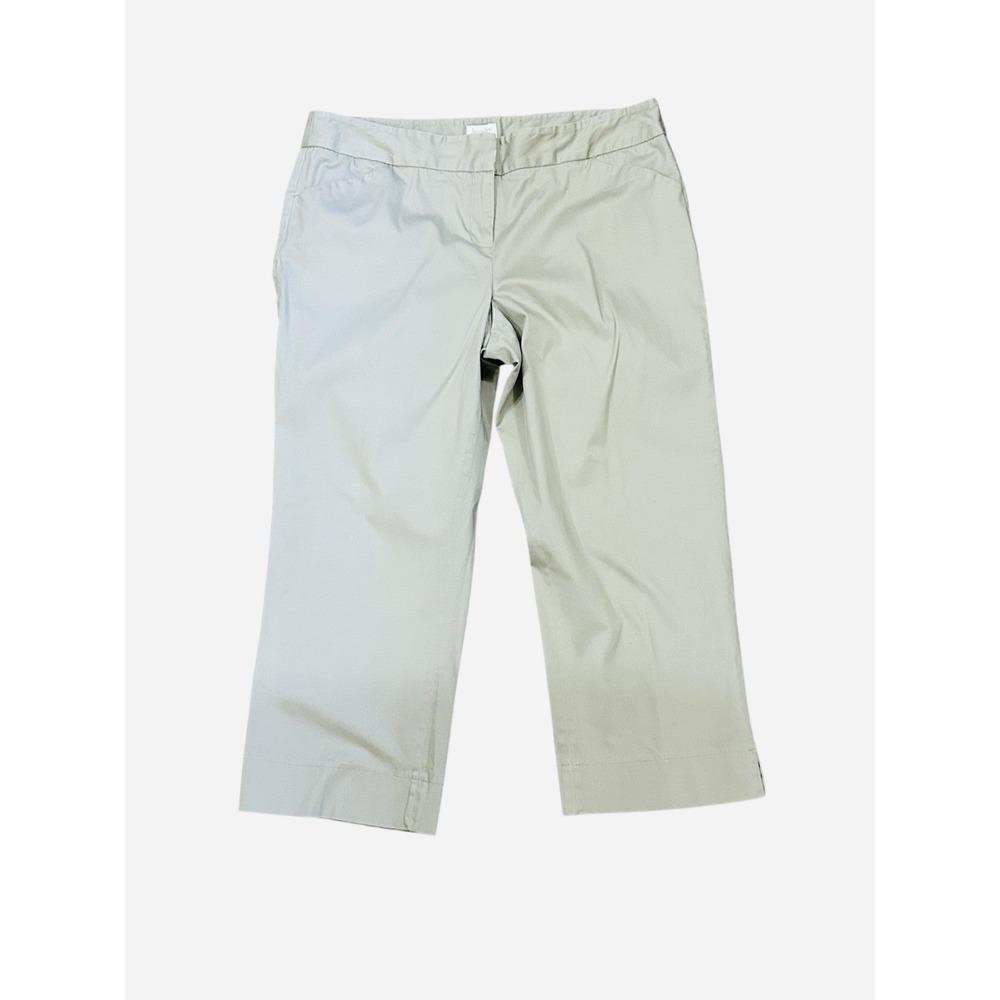 Laundry by Shelli Segal Khaki Capri Pants Womens Size 10 Mid-Rise Easy Fit‎